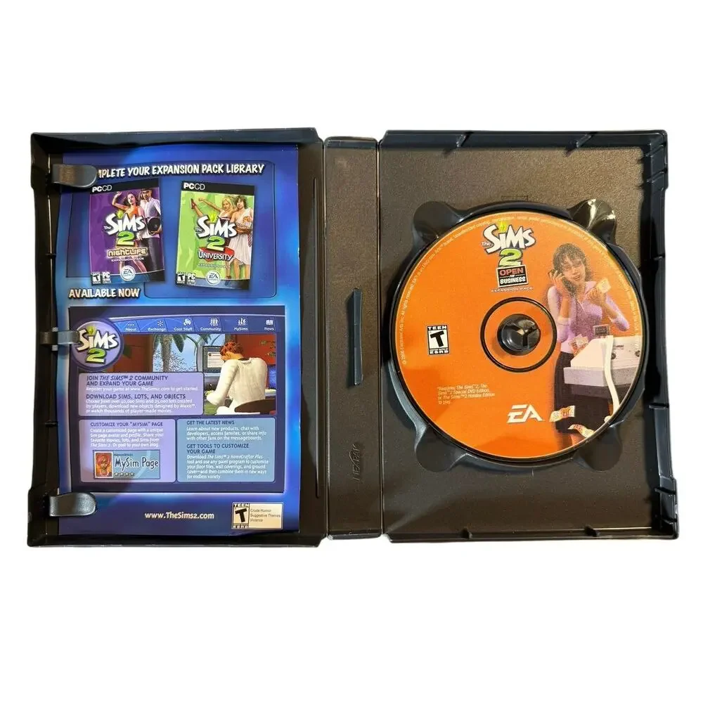 The Sims 2 Open for Business PC Expansion Pack EA 2006 Windows CD-ROM